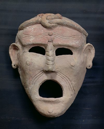 Maschera di fascino punico, III-II secolo a.C. (terracotta) da Roman